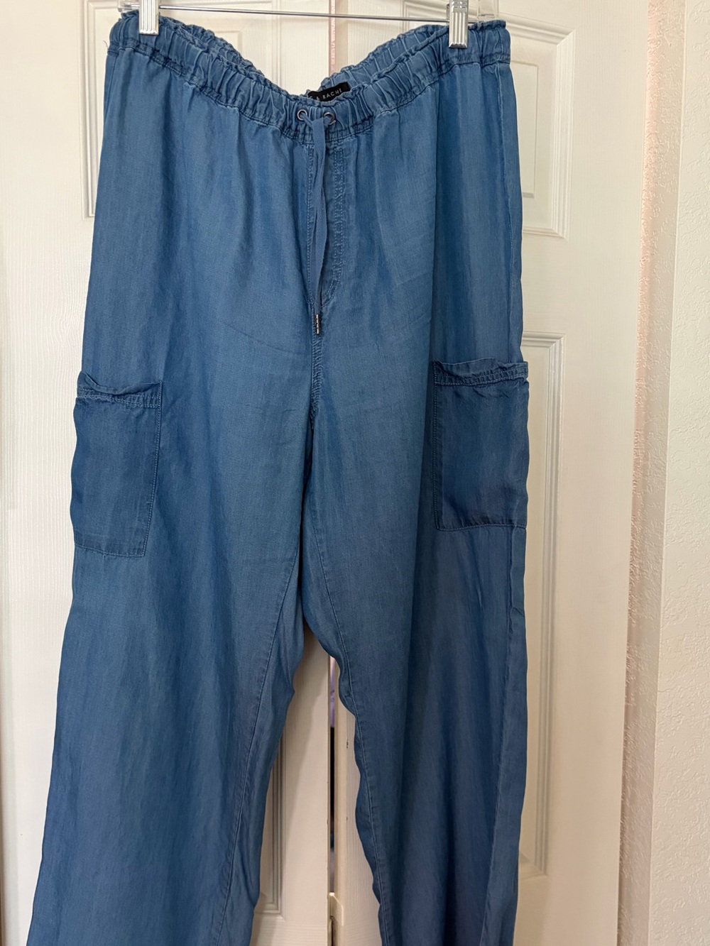 Lightweight Lyocell Wide-Leg Pants - Blue